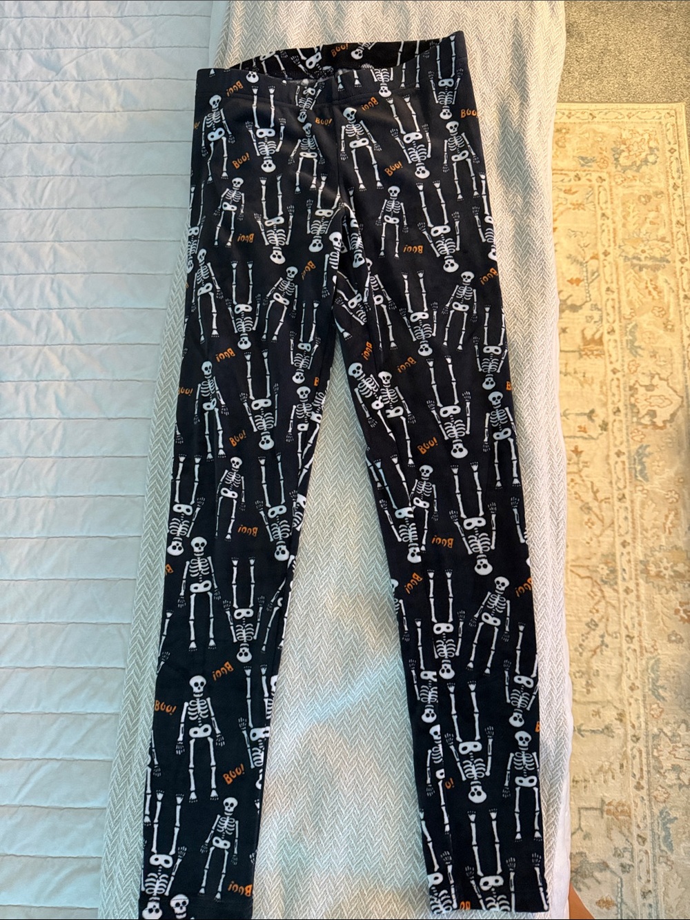 Black Skeleton Print Leggings